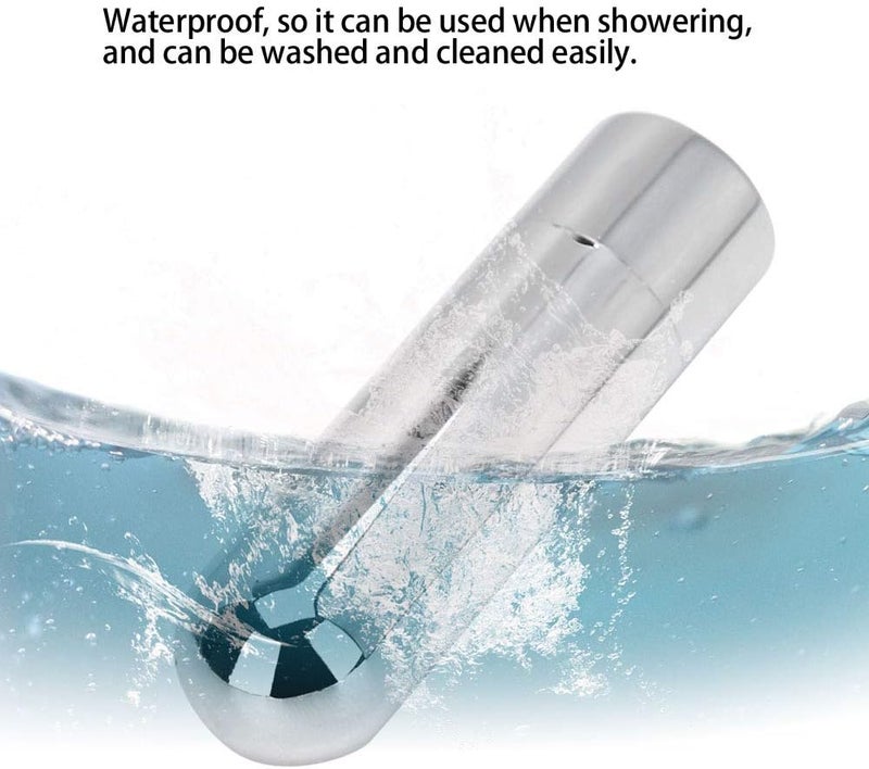 woobles Portable USB Massager Body Vibration Body Massage Vibrator for Arms, Legs, Shoulders - 10 Vibration Modes, Waterproof, 6.5x1.3cm(Silver Black Button) - Image 4